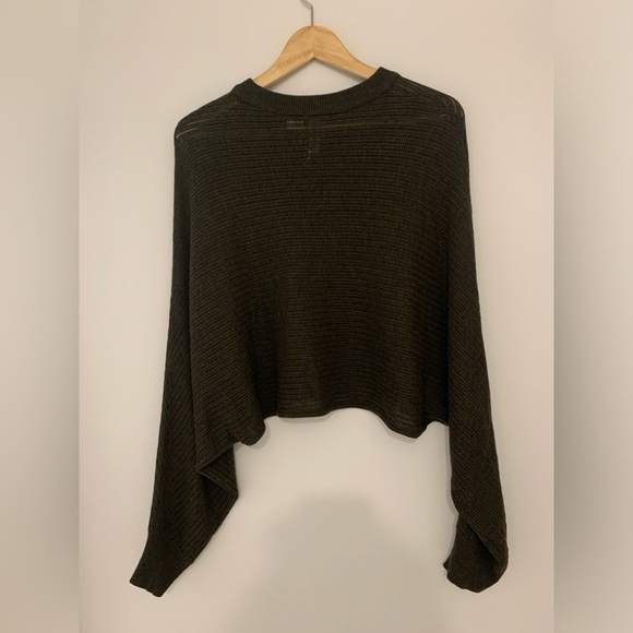 Diadora Olive Green Cropped Sweater size small - Picture 2 of 3